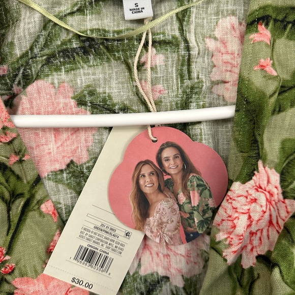 Agua Bendita Peony Wrap Crop - Picture 4 of 8